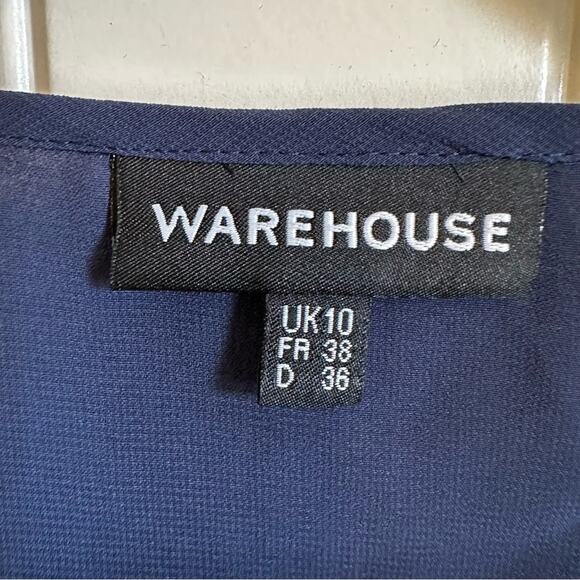 Warehouse women’s pencil dress uk size 10 navy‎ - Picture 3 of 9